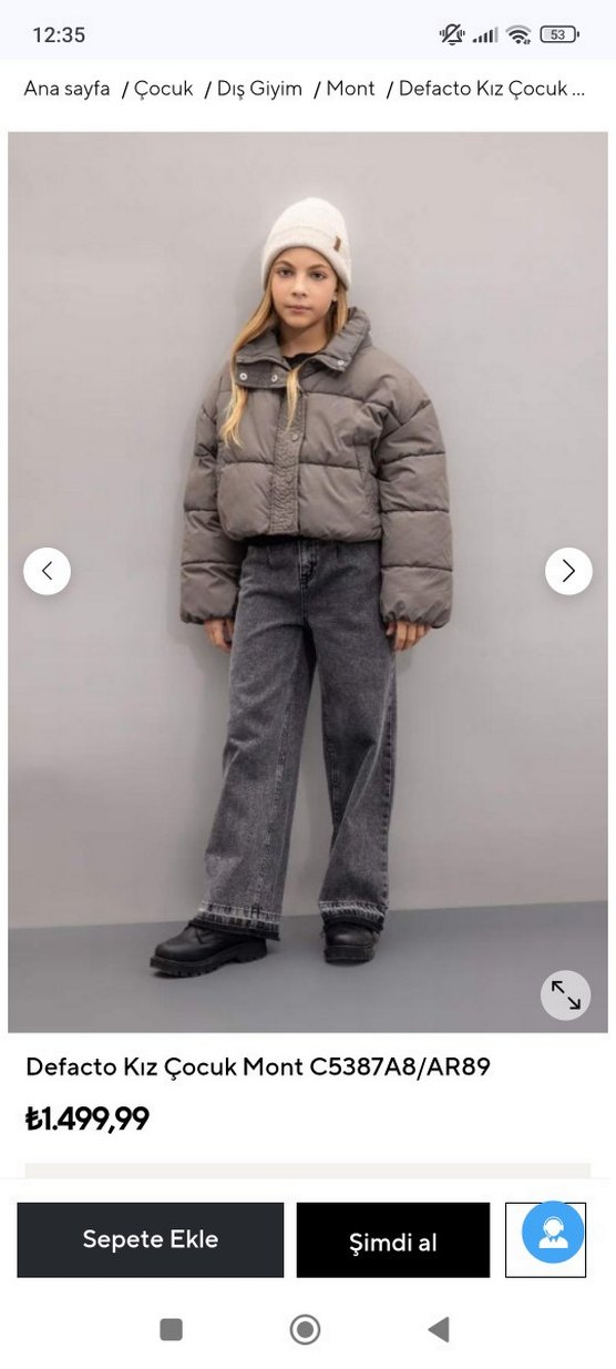 Defacto Gri Düğmeli Midi Kış Montu - Görsel 2