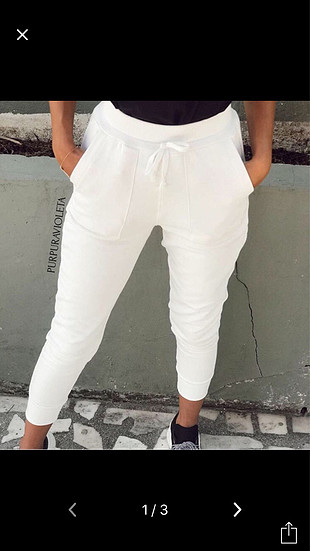 Beyaz jogger 