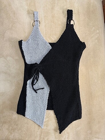 Gothic Y2k askılı triko bluz