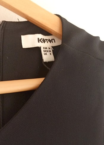 Siyah Fırfırlı Midi Kadın Elbise - Görsel 2