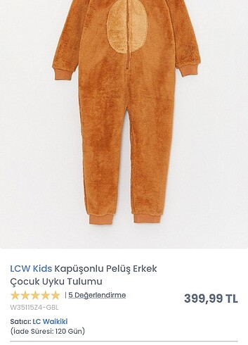 LCW peluş uyku tulumu 
