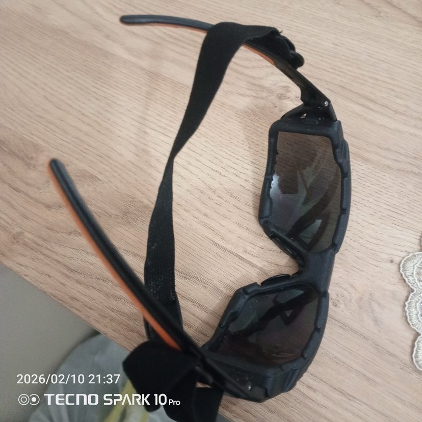 Erkek Siyah Kayak Gözlüğü Tokalı - Görsel 4