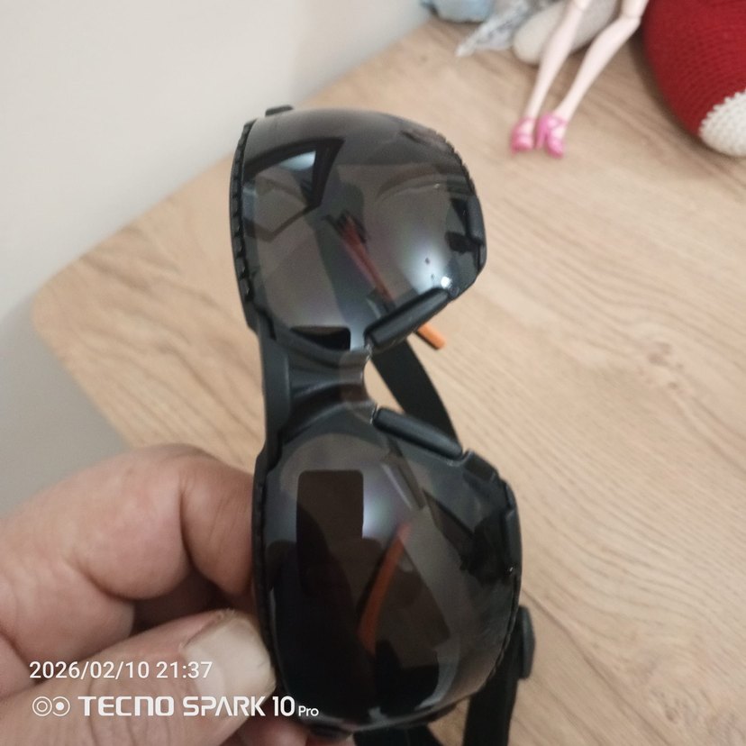 Erkek Siyah Kayak Gözlüğü Tokalı - Görsel 3