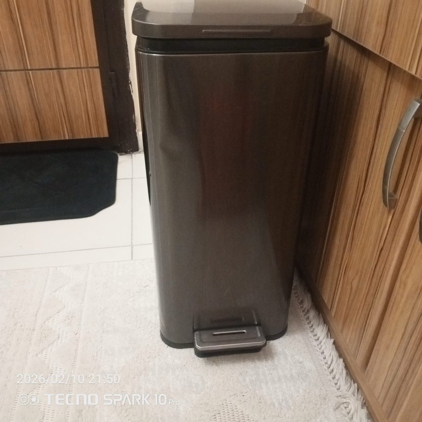 Kahverengi Gri Ayaklı Çöp Kutusu - Görsel 4