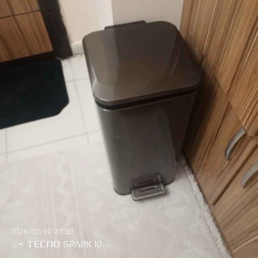 Kahverengi Gri Ayaklı Çöp Kutusu - Görsel 2