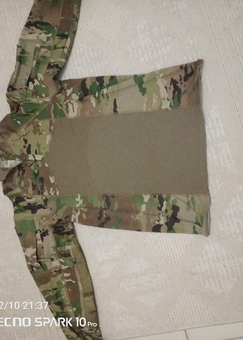 Erkek Kamuflaj Yüksek Yakalı Uzun Kollu Gömlek - Görsel 4