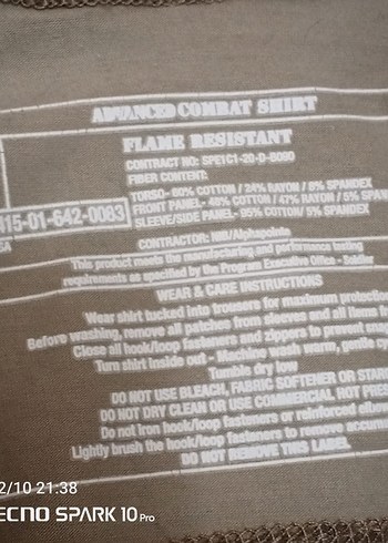 Erkek Kamuflaj Yüksek Yakalı Uzun Kollu Gömlek - Görsel 8