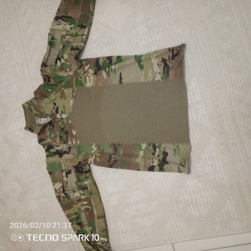 Erkek Kamuflaj Yüksek Yakalı Uzun Kollu Gömlek - Görsel 4