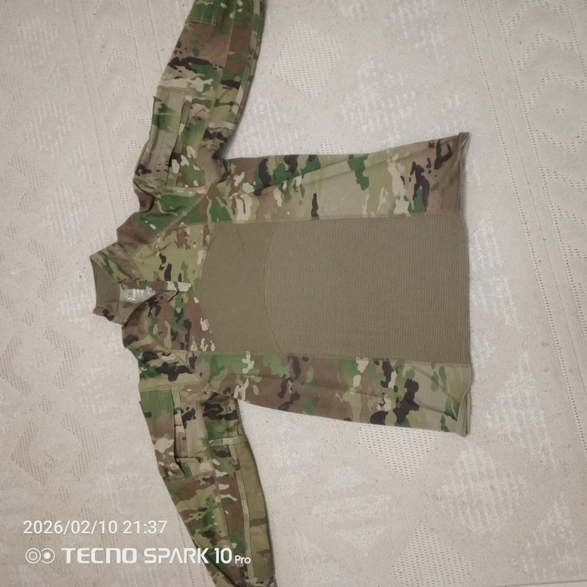 Erkek Kamuflaj Yüksek Yakalı Uzun Kollu Gömlek - Görsel 3