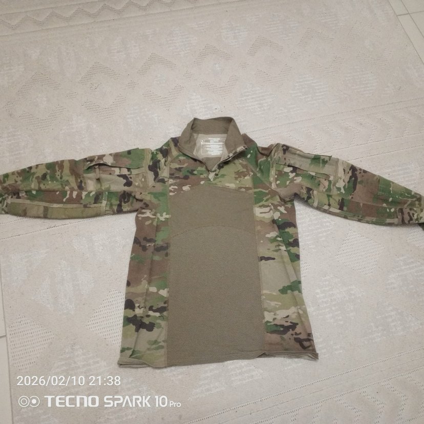 Erkek Kamuflaj Yüksek Yakalı Uzun Kollu Gömlek - Görsel 2