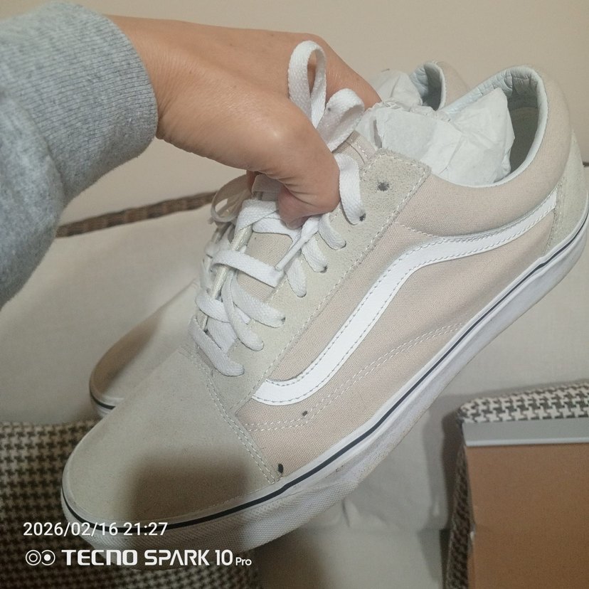 Beyaz Kadın Spor Ayakkabı - Düz Taban -45 numara - Görsel 2