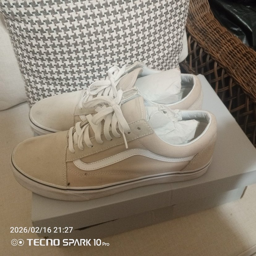 Beyaz Kadın Spor Ayakkabı - Düz Taban -45 numara - Görsel 5