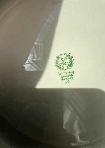 Antika damgalı Vintage Nakışlı Altın Renkli Tabak - Görsel 10