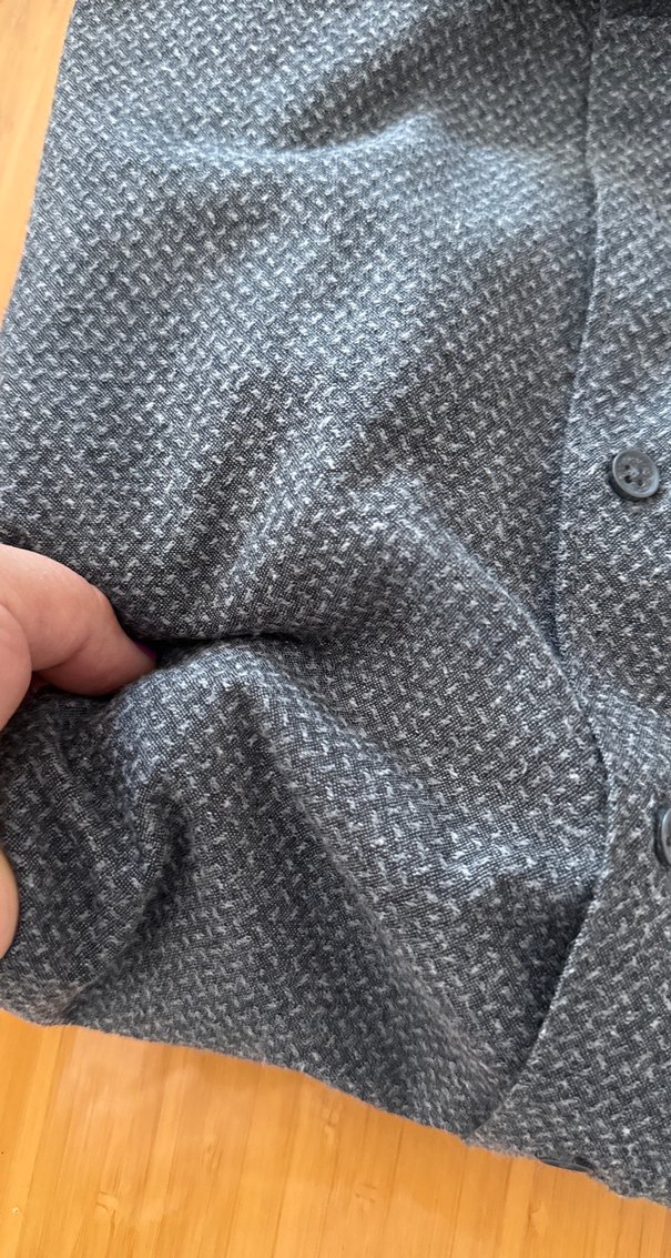 Gri hafif kışlık Uzun Kollu Erkek Gömlek - Görsel 4