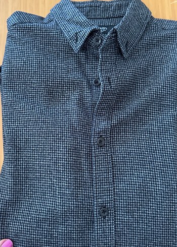 Düğmeli Gri Erkek Gömlek - Görsel 3