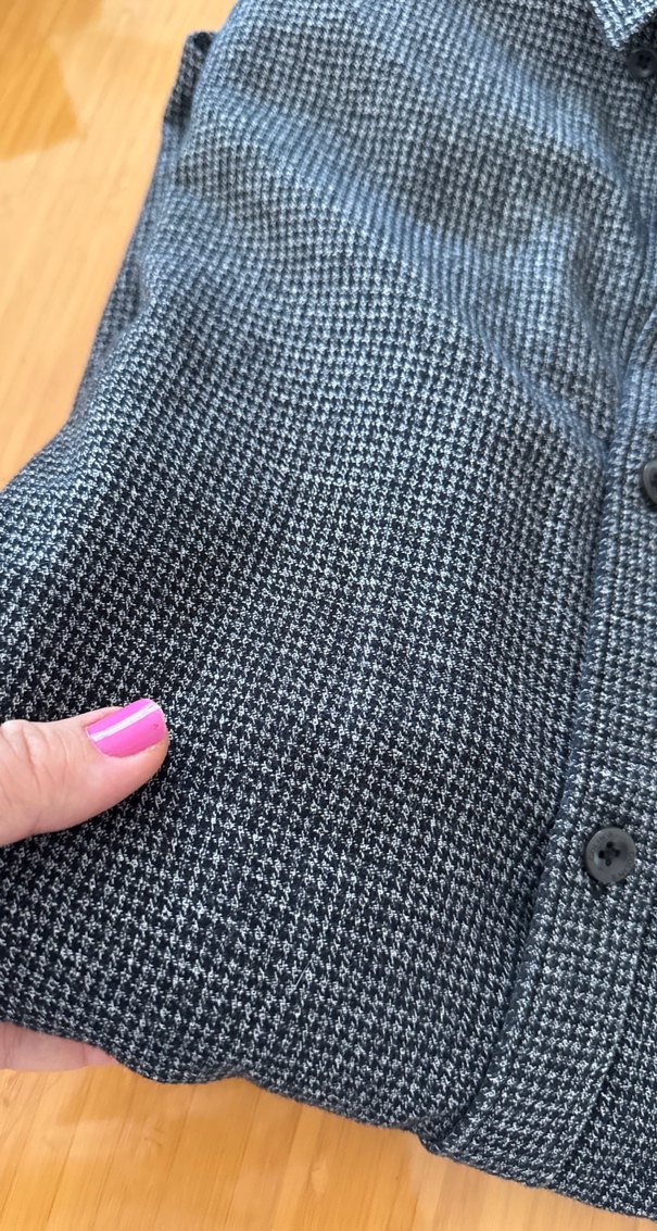 Düğmeli Gri Erkek Gömlek - Görsel 4