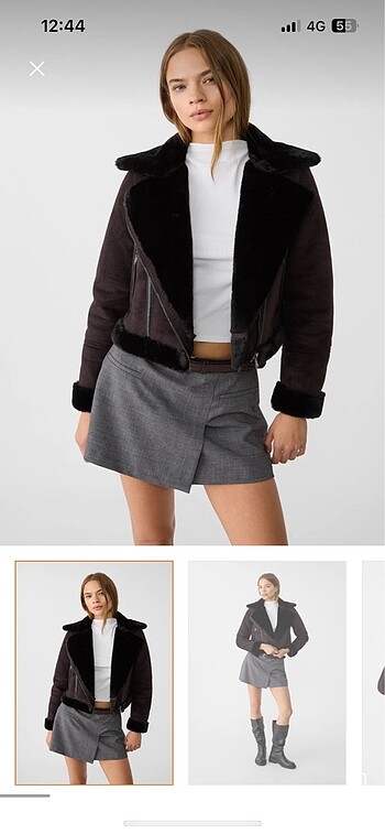 stradivarius biker ceket mont