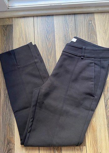 Siyah Kadın Kumaş Pantolon, Regular Fit, Midi Boy
