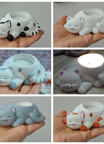 Tealight kedi mum