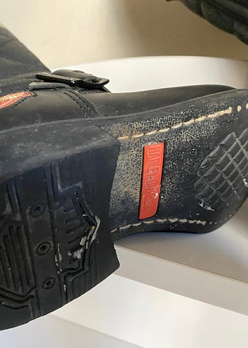 37 Beden Harley Davidson Kadın Siyah Deri Dizüstü Bot