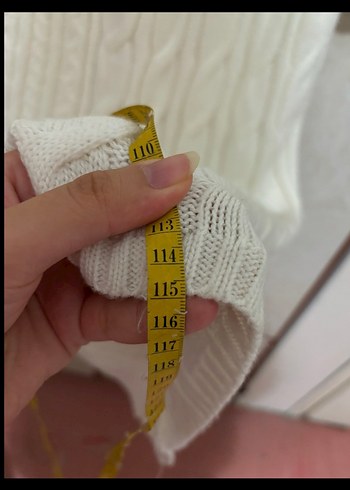 Trendyol & Milla Beyaz Uzun Kollu Triko Boğazlı Elbise