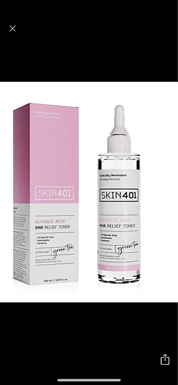 Skin 401 glikolik asit tonik. Sıfır. Açılmadı
