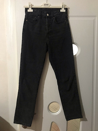 Siyah Vintage Boyfriend Pantolon