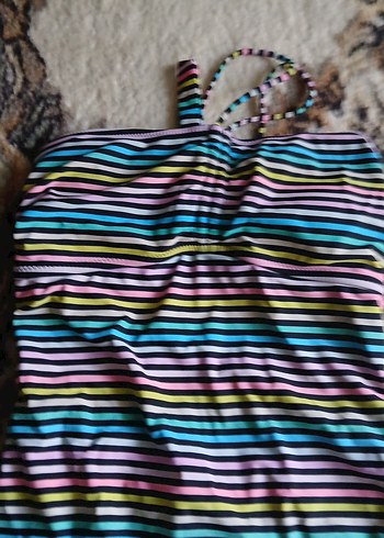 Çok Renkli Zebra Desenli Kadın Mayo - Görsel 2