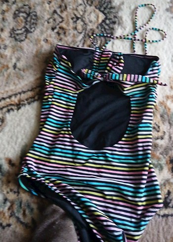 Çok Renkli Zebra Desenli Kadın Mayo - Görsel 3