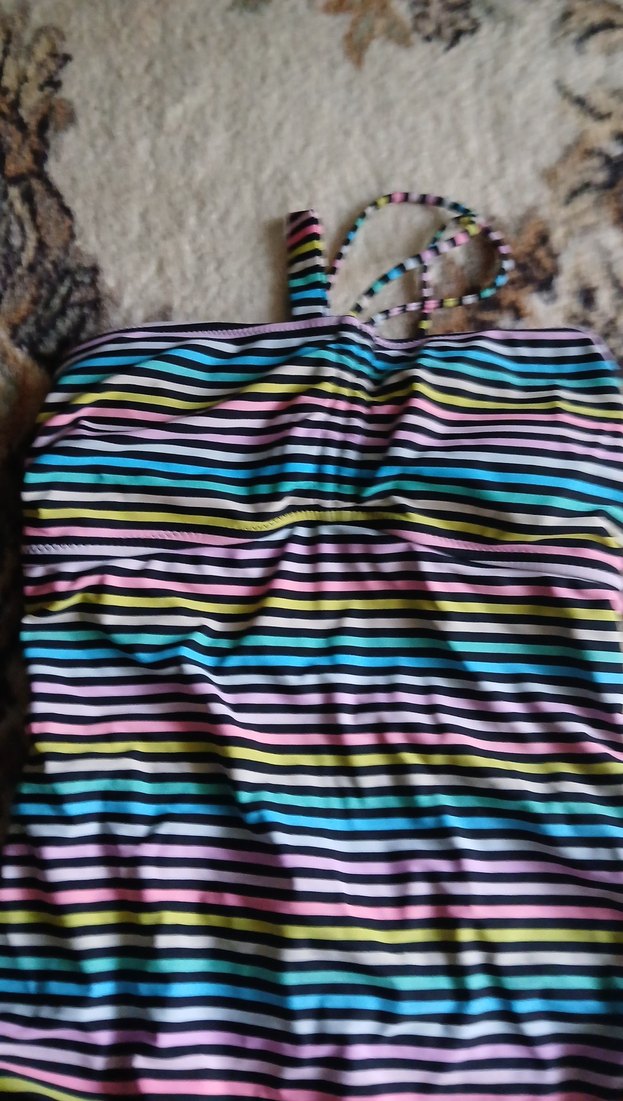 Çok Renkli Zebra Desenli Kadın Mayo - Görsel 2