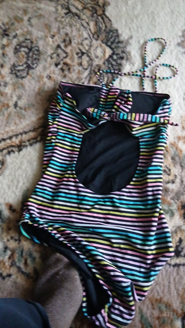 Çok Renkli Zebra Desenli Kadın Mayo - Görsel 3