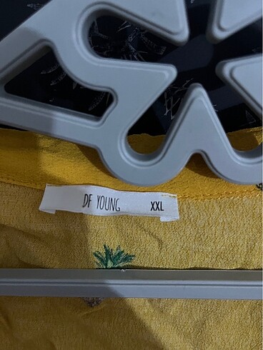 xxl Beden Sarı Ananas Desenli Gömlek