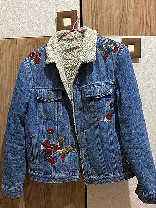 Mavi vintage kot ceket