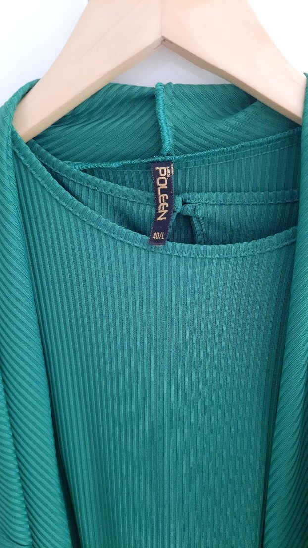 Yeşil kendinden çizgili 3 lü takım - Görsel 2