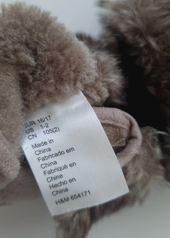 Kahverengi Süet Kürklü Erkek kız bebek panduf - Görsel 3