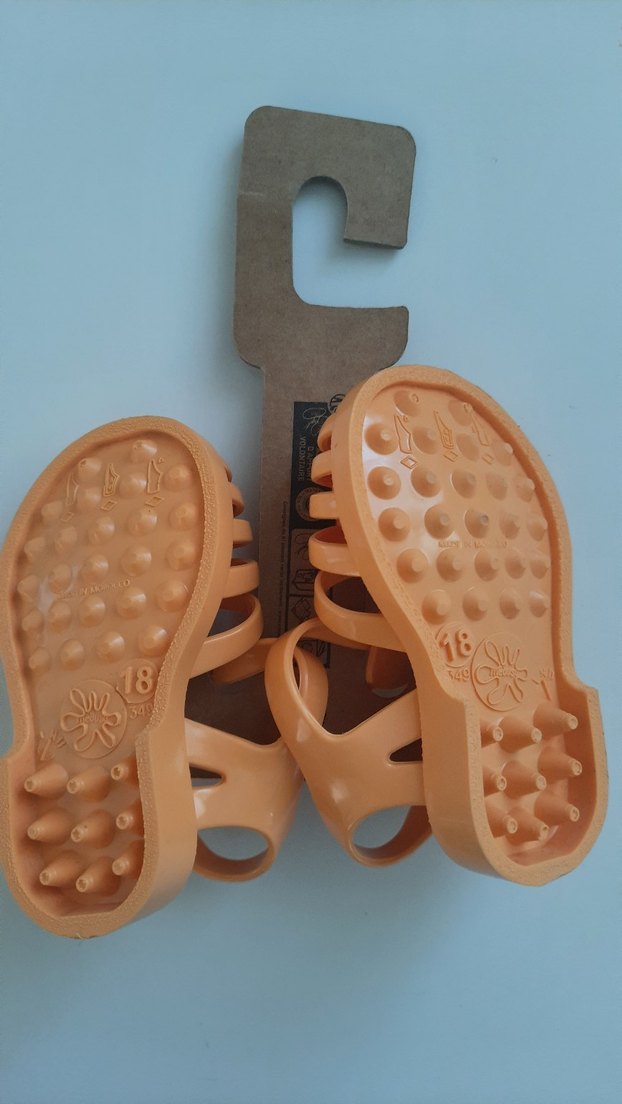 Turuncu Kız Çocuk Tokalı Terlik - Görsel 2