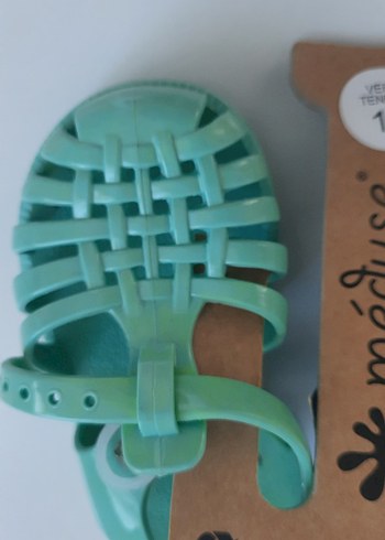 Turkuaz bebek sandaletleri Velcro Bağlamalı - Görsel 3