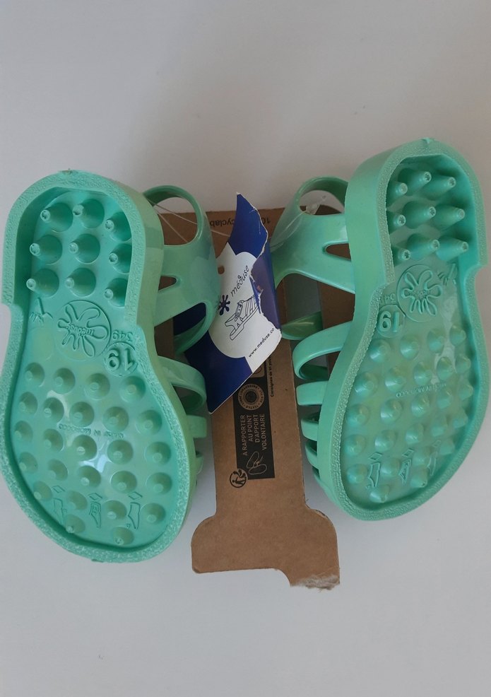 Turkuaz bebek sandaletleri Velcro Bağlamalı - Görsel 2