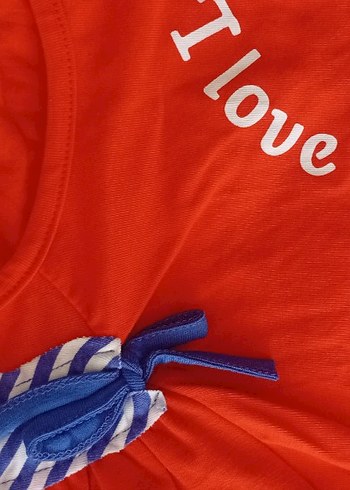 kırmızı kız çocuk tişört - Görsel 6