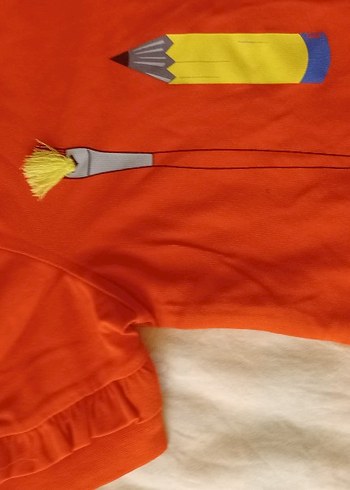 kırmızı kız çocuk tişört - Görsel 4