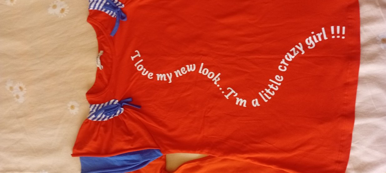 kırmızı kız çocuk tişört - Görsel 3