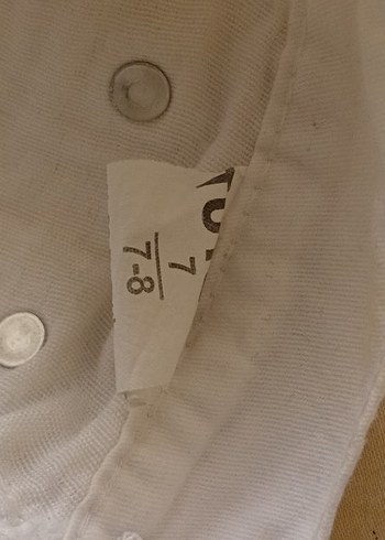 Beyaz çocuk Keten Kumaş Pantolon - Görsel 2