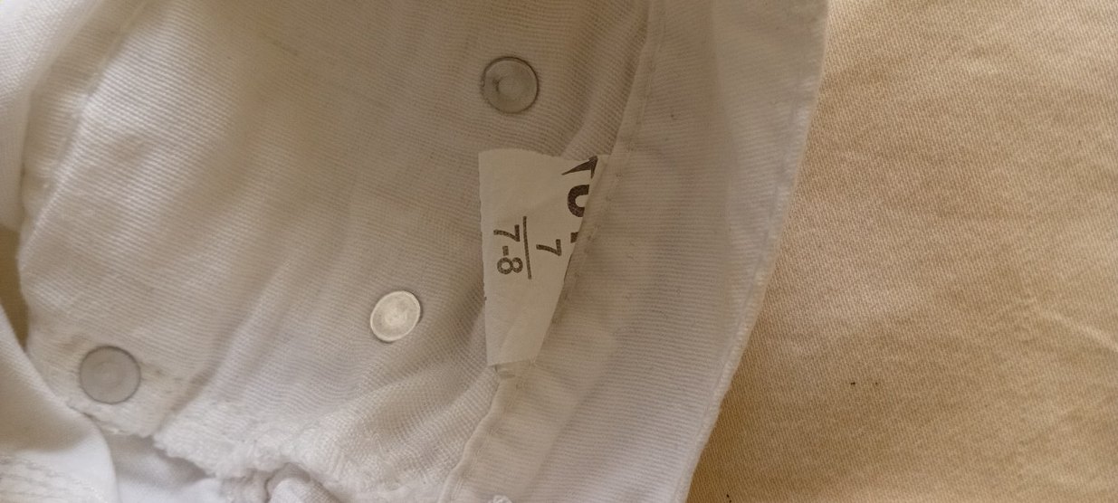 Beyaz çocuk Keten Kumaş Pantolon - Görsel 2