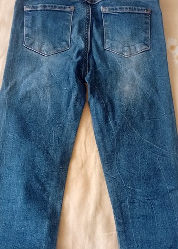 Kızlar için İşlemeli Kot Pantolon - Görsel 5