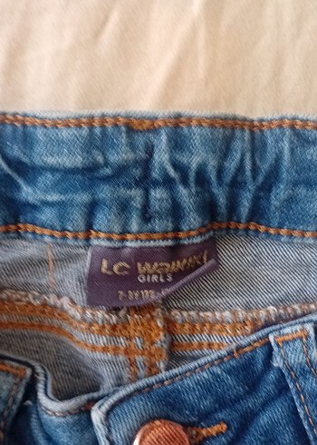 Kızlar için İşlemeli Kot Pantolon - Görsel 4