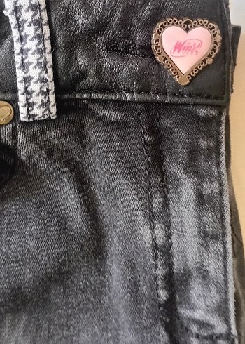 Kızlar için İşlemeli Kot Pantolon - Görsel 14