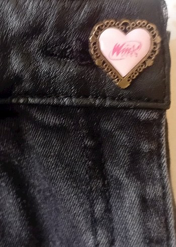 Kızlar için İşlemeli Kot Pantolon - Görsel 13