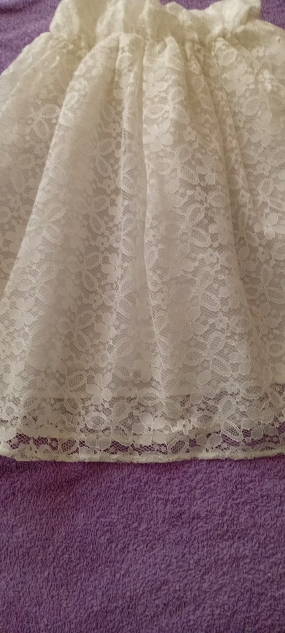 Kız Çocuk Beyaz Dantel Elbise - Görsel 5