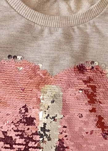 Gri Payetli Nakışlı Kız Eşofman Takımı - Görsel 5