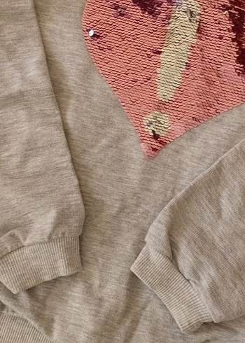 Gri Payetli Nakışlı Kız Eşofman Takımı - Görsel 6